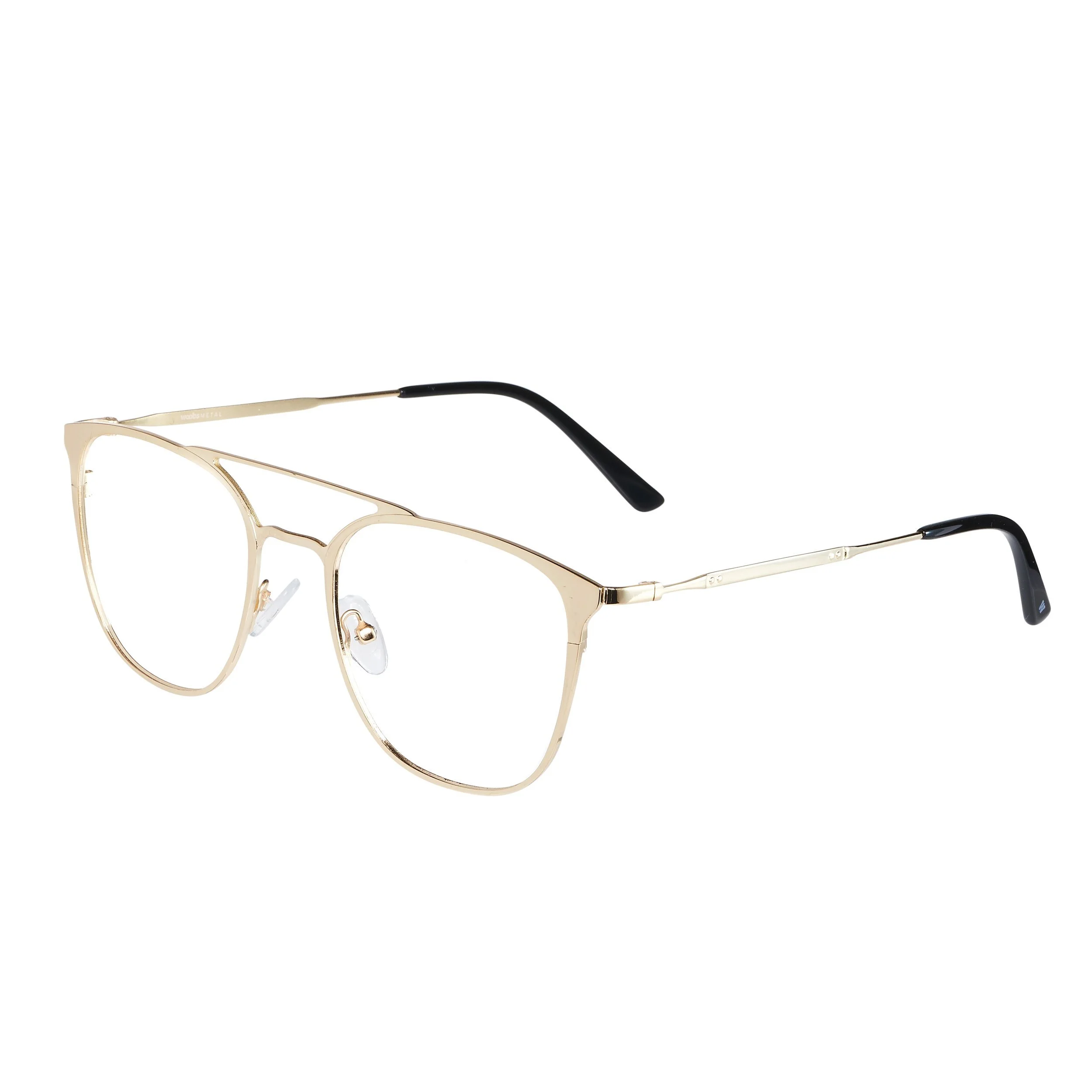 Silmälasien sangat kuvattuna valkoisella taustalla mainoskuvassa