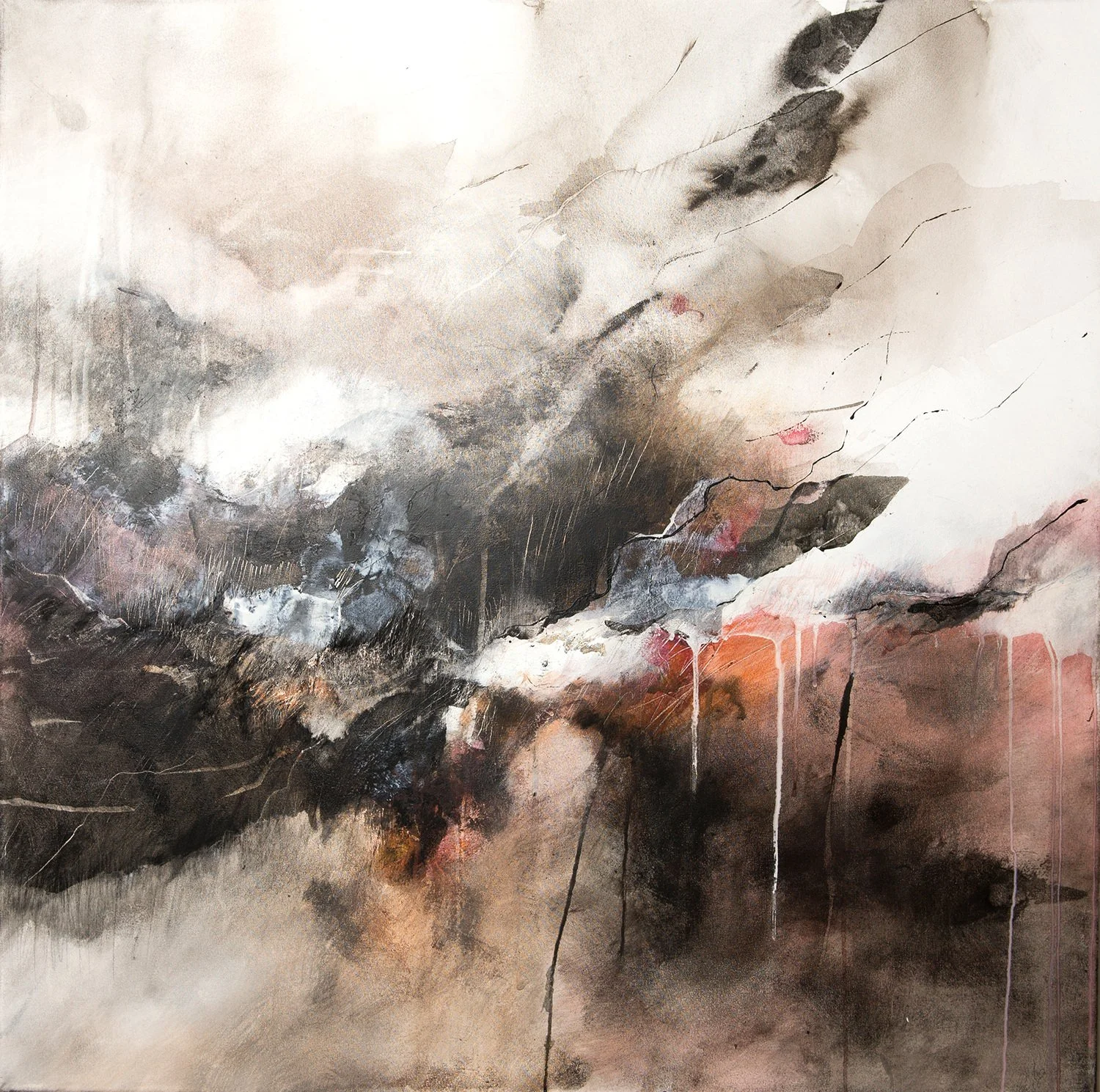 Sans titre , 2016, tempera, pastels, crayons, 90x90