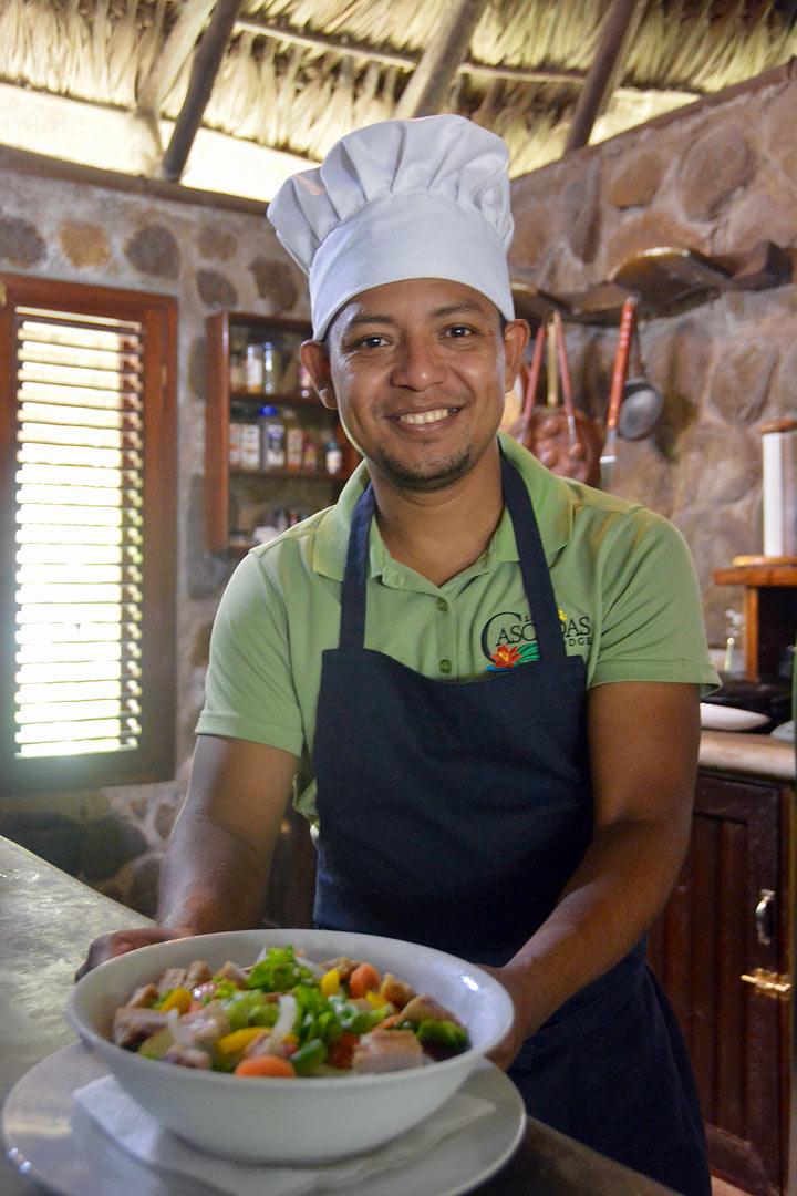 Chef Olvin creates delicious fresh foods.