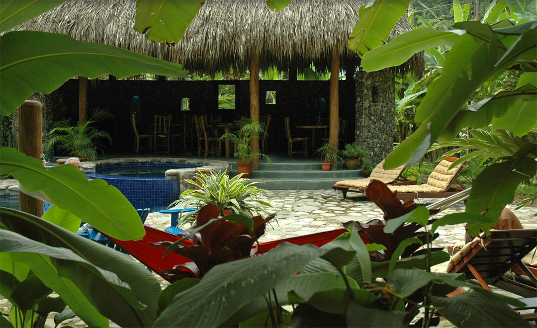 Enjoy poolside relaxation here at Las Cascadas Lodge!