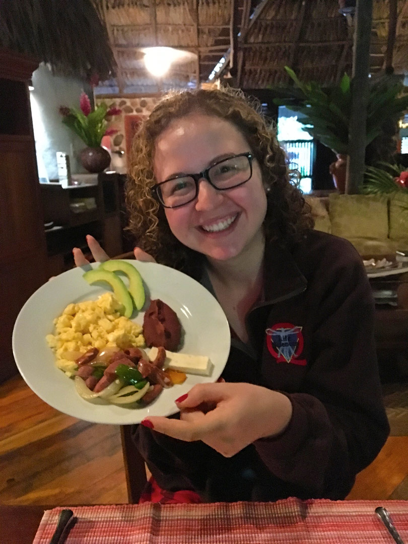 Chef Olvin always prepares fresh local foods.