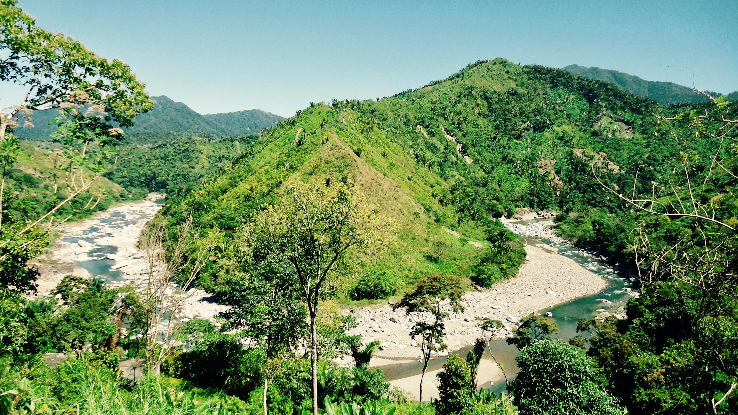 The Valley of the Rio Cangrejal where Las Cascadas Lodge is located