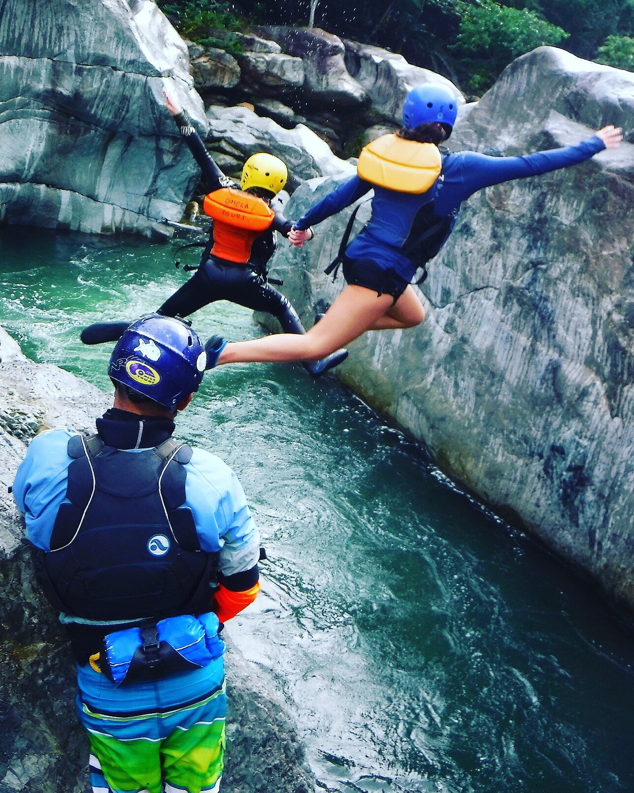 river rock jumping