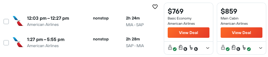 Miami to Honduras