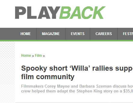 Playback Magazine boasts about 'Willa'