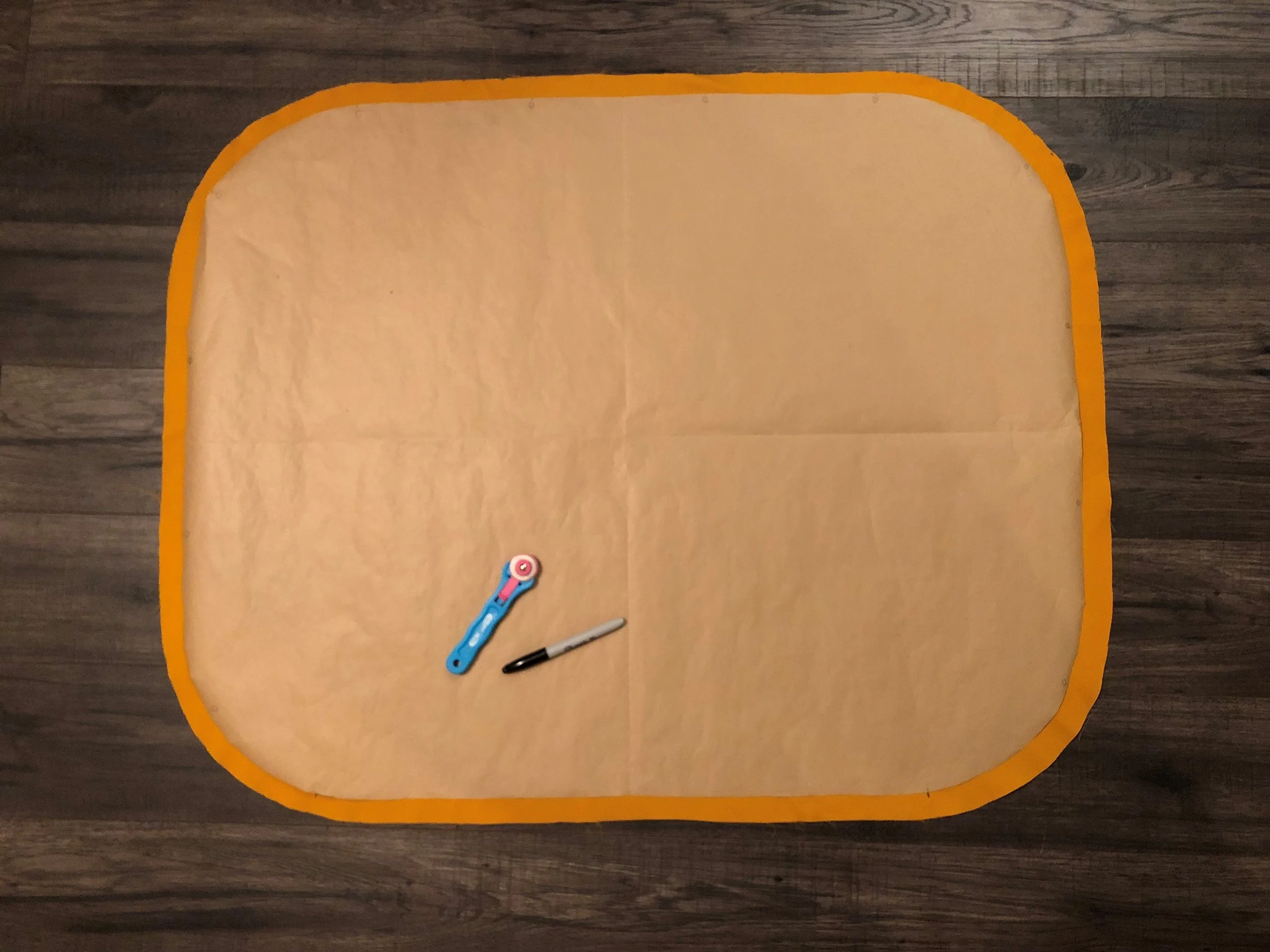 If you don’t have a cutting table but do have a Cricut or Silhouette, save your old cutting mats once they lose their stickiness! They’re great to lay on the floor and cut on when you need space to work with.