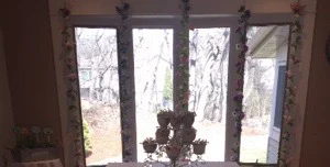 Bring the outdoors in with colorful, spring-inspired window garland.