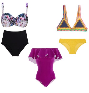 Large Bust: If your chesty and require more support then I’ve found the perfect fit for you. Opt for suits with underwire or molded cups to support the girls. Halter tops, thick straps and higher backs are also a good fit for you. Avoid ruffles and embellishments if your wanting to minimize the chest.