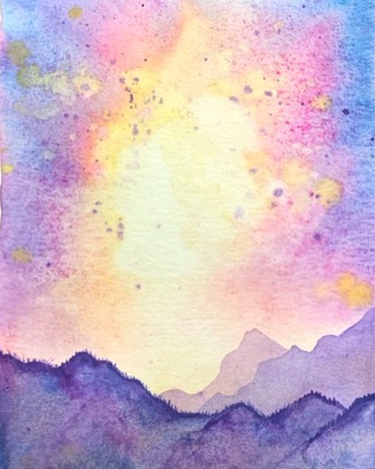 Day 212 of #365daysofart year 3. Climbing my mountains, slow and steady.