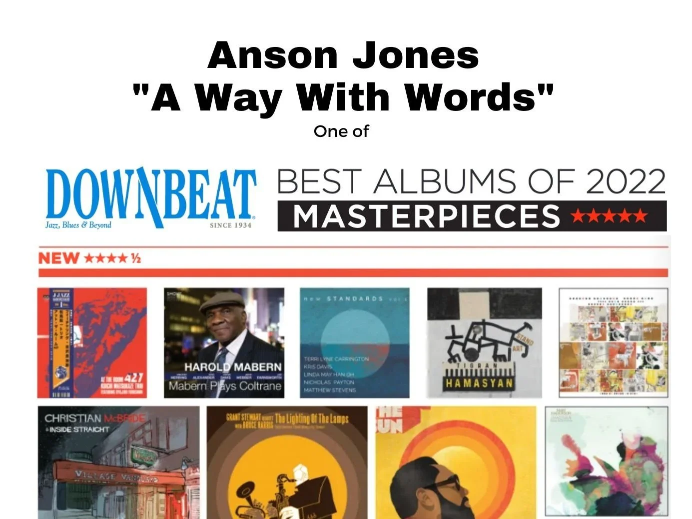 "A Way With Words" - one of Downbeat's 2022 Best Albums