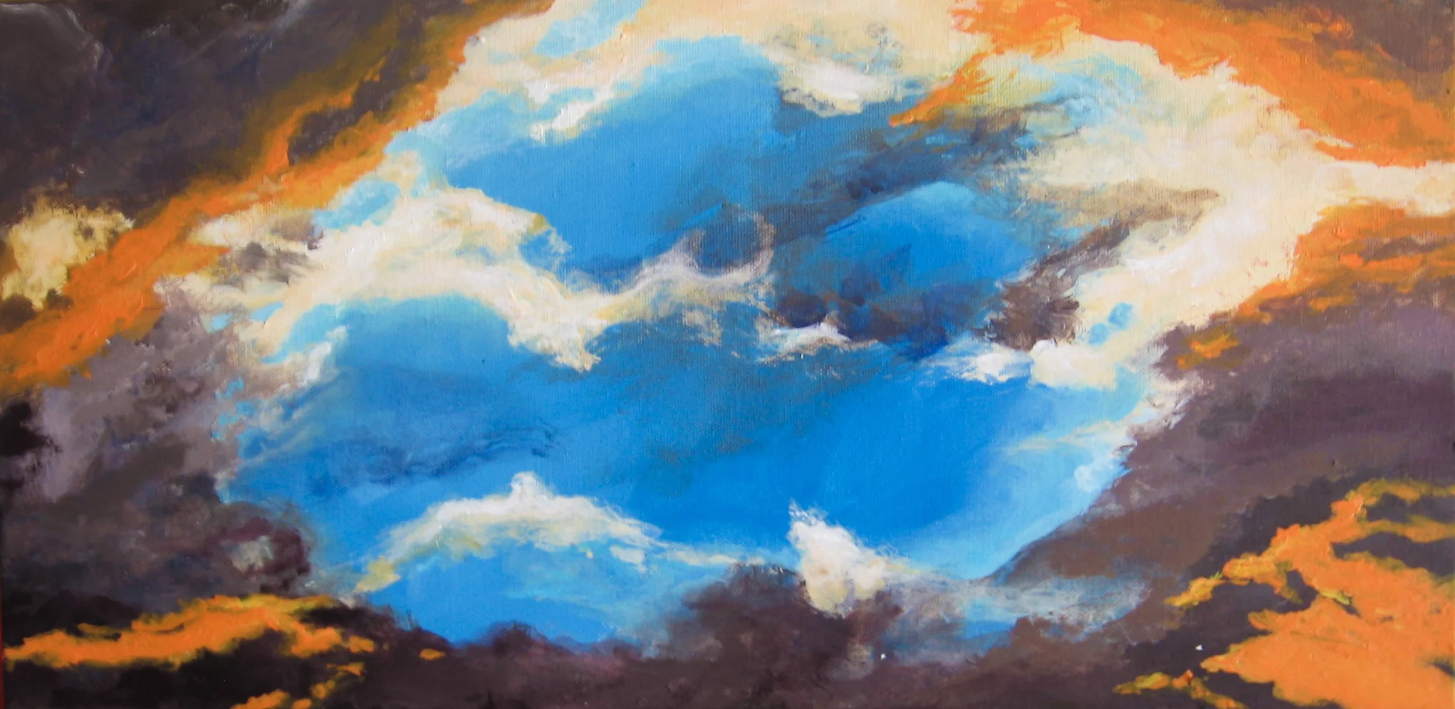 Hope.......there is always a blue sky hiding behind those clouds. 10 x 20 $160.