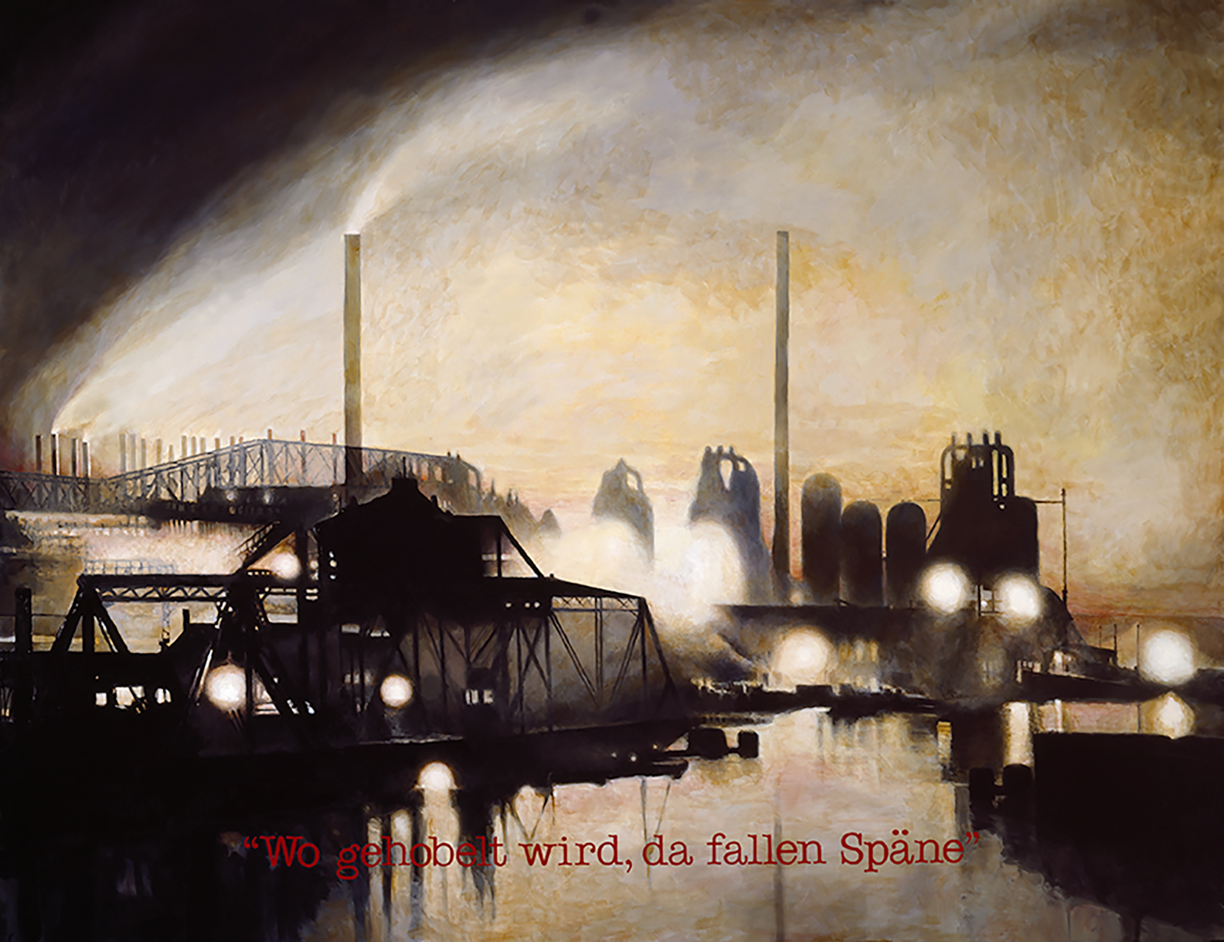 "Panel No. 2 from the Krupp Diptych", 1989 oil on panel 60" x 84" Whereabouts Unknown