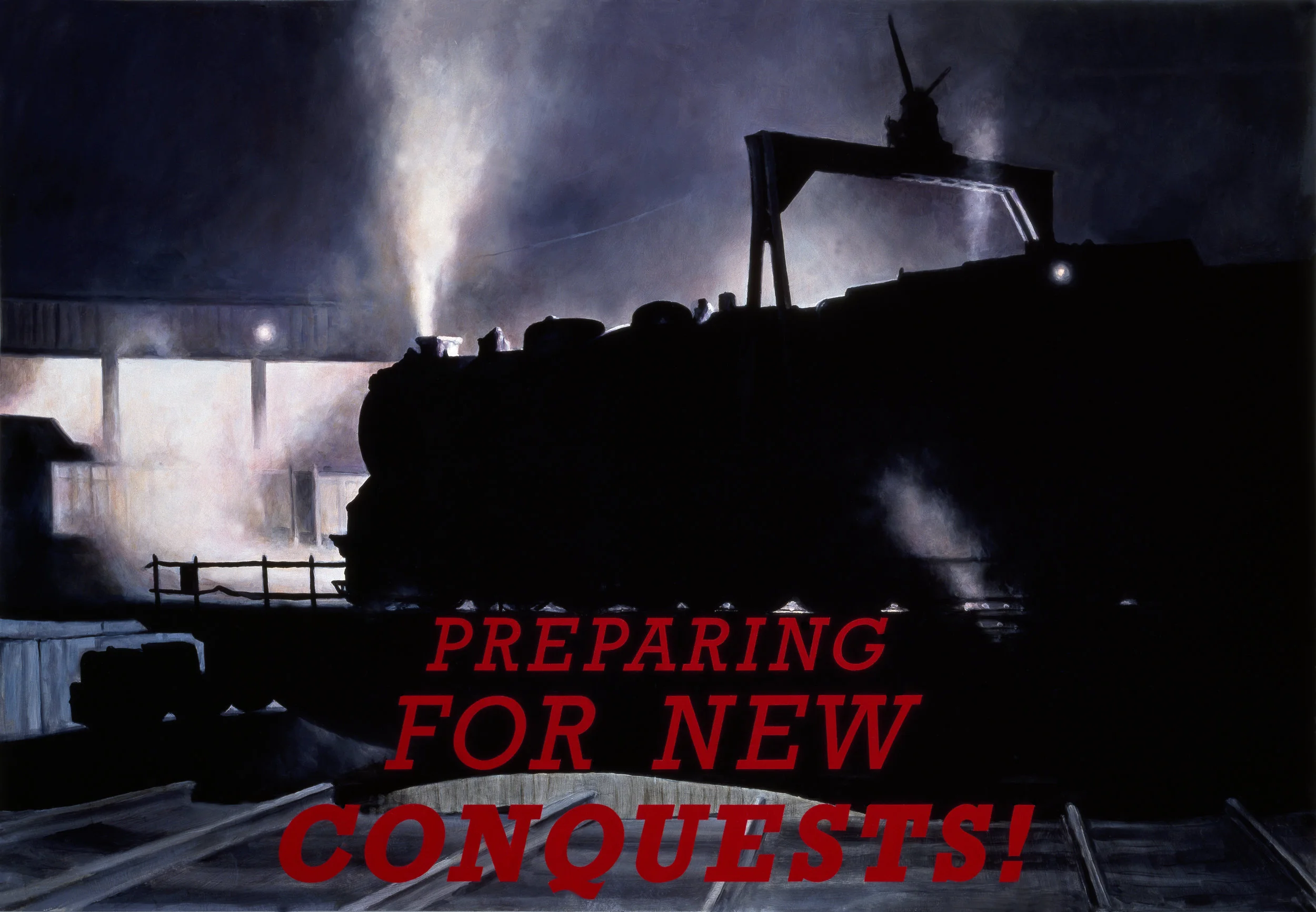 "Panel No. 3 from the Propaganda Series", 1992 oil on panel 60" x 84" Private Collection, NY , NY