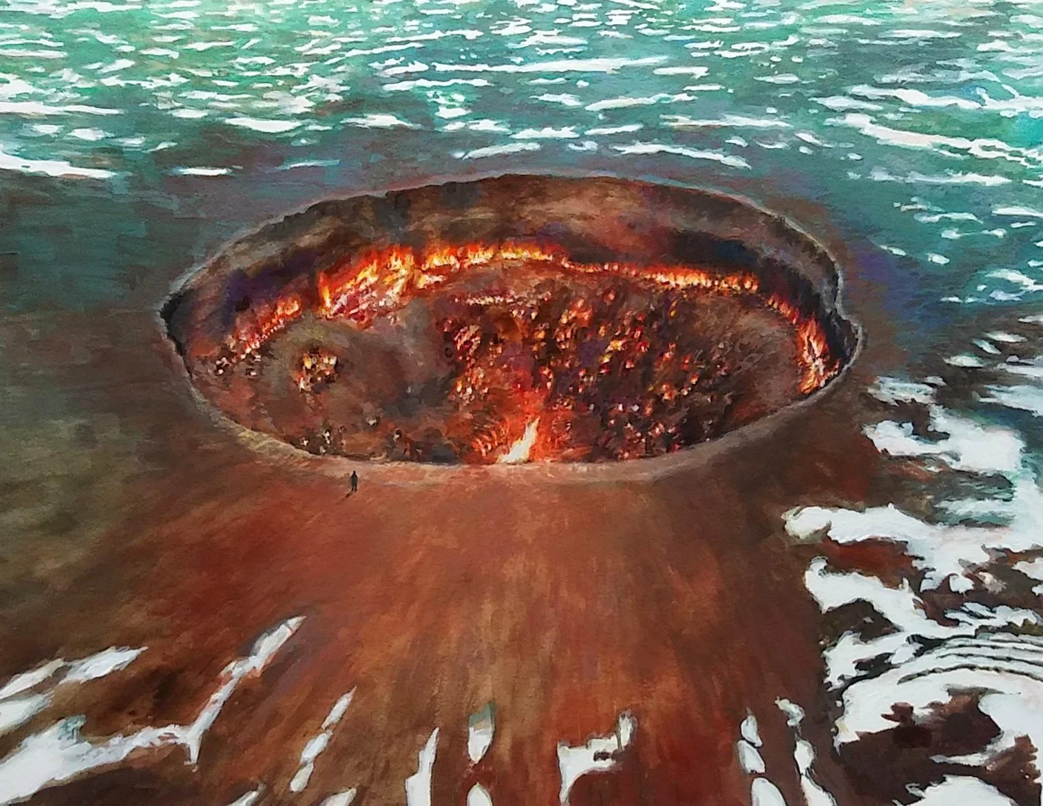 "The Gates of Hell (Darvaza Gas Crater, Turkmenistan"