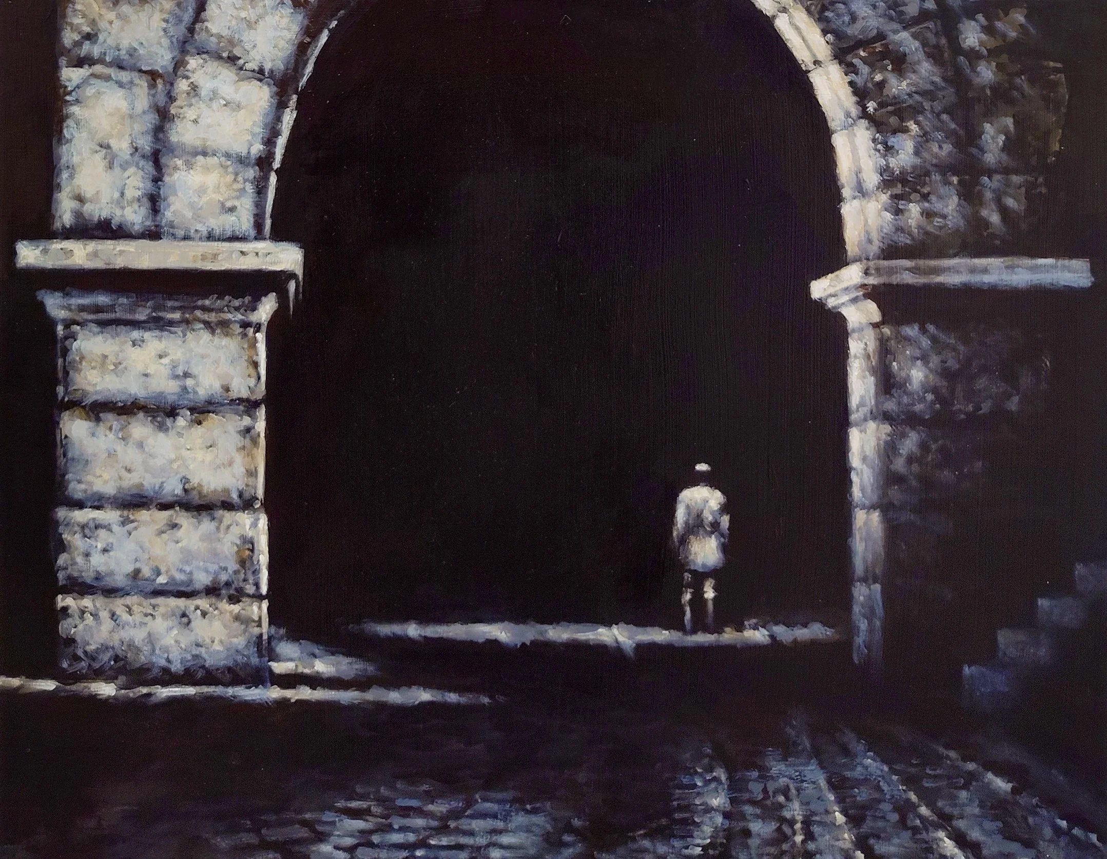 Above: Study No. 8 from Casbah Noir_2025_oil on panel_16" x 20"