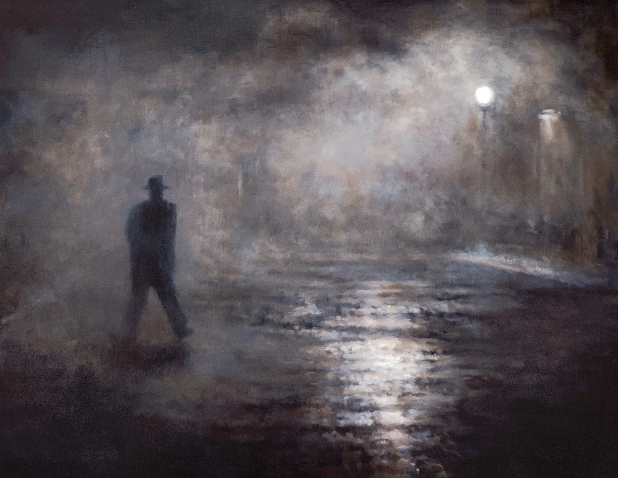 Study No. 1 from Casbah Noir_2025_oil on panel_16" x 20"