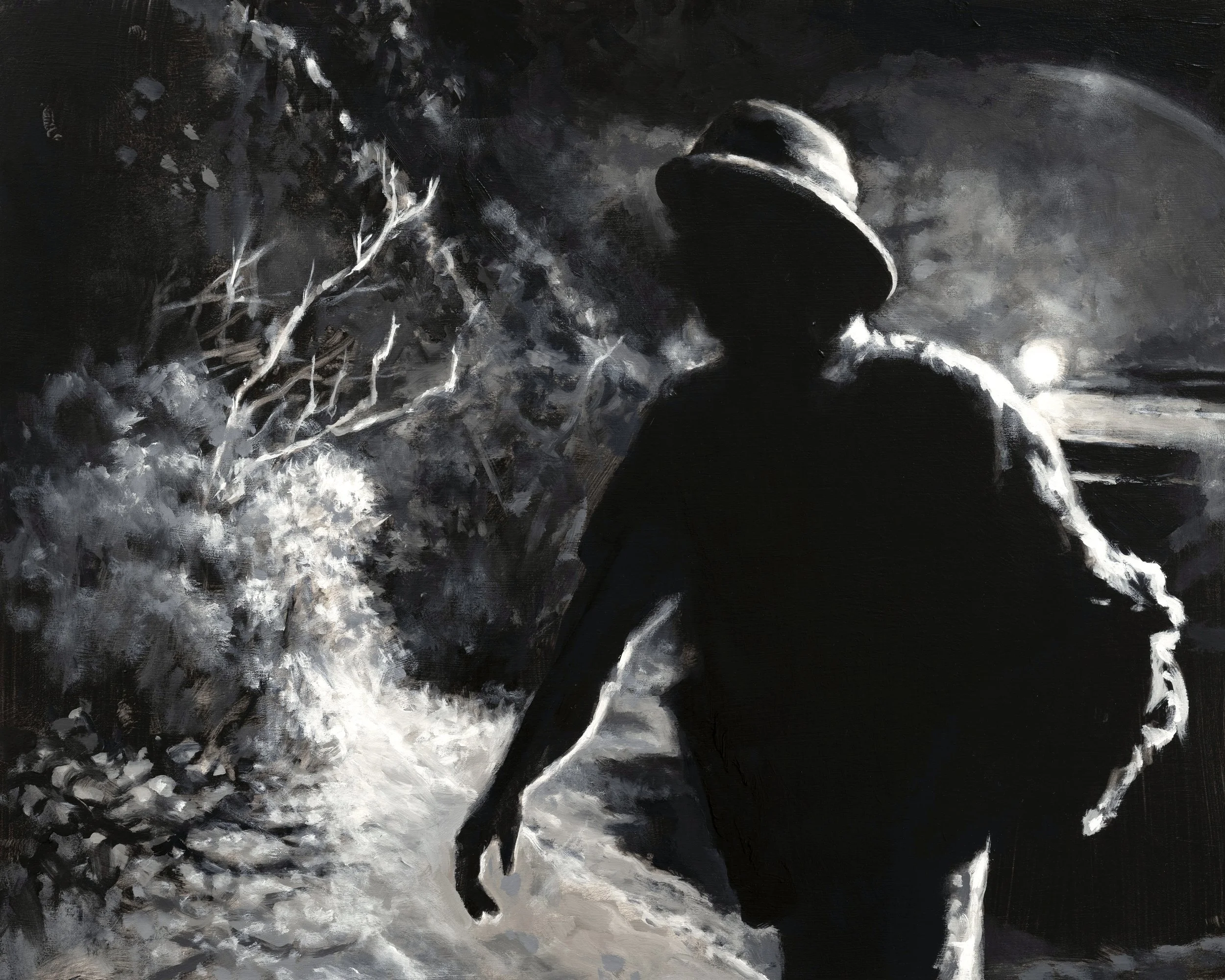 Above: Study No. 6 from Casbah Noir_2025_oil on panel_16" x 20"