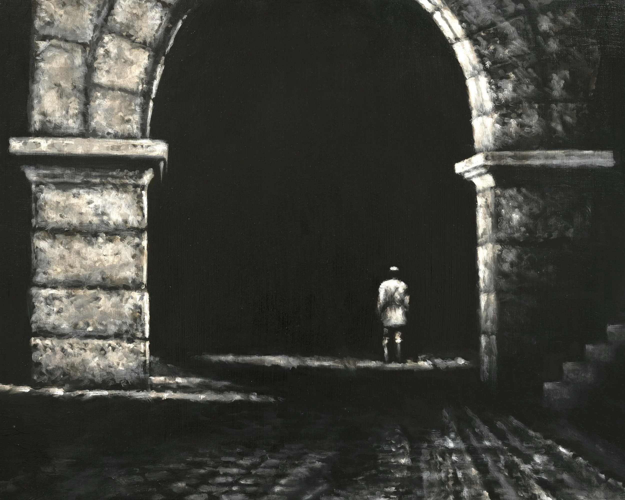 Above: Study No. 8 from Casbah Noir_2025_oil on panel_16" x 20"