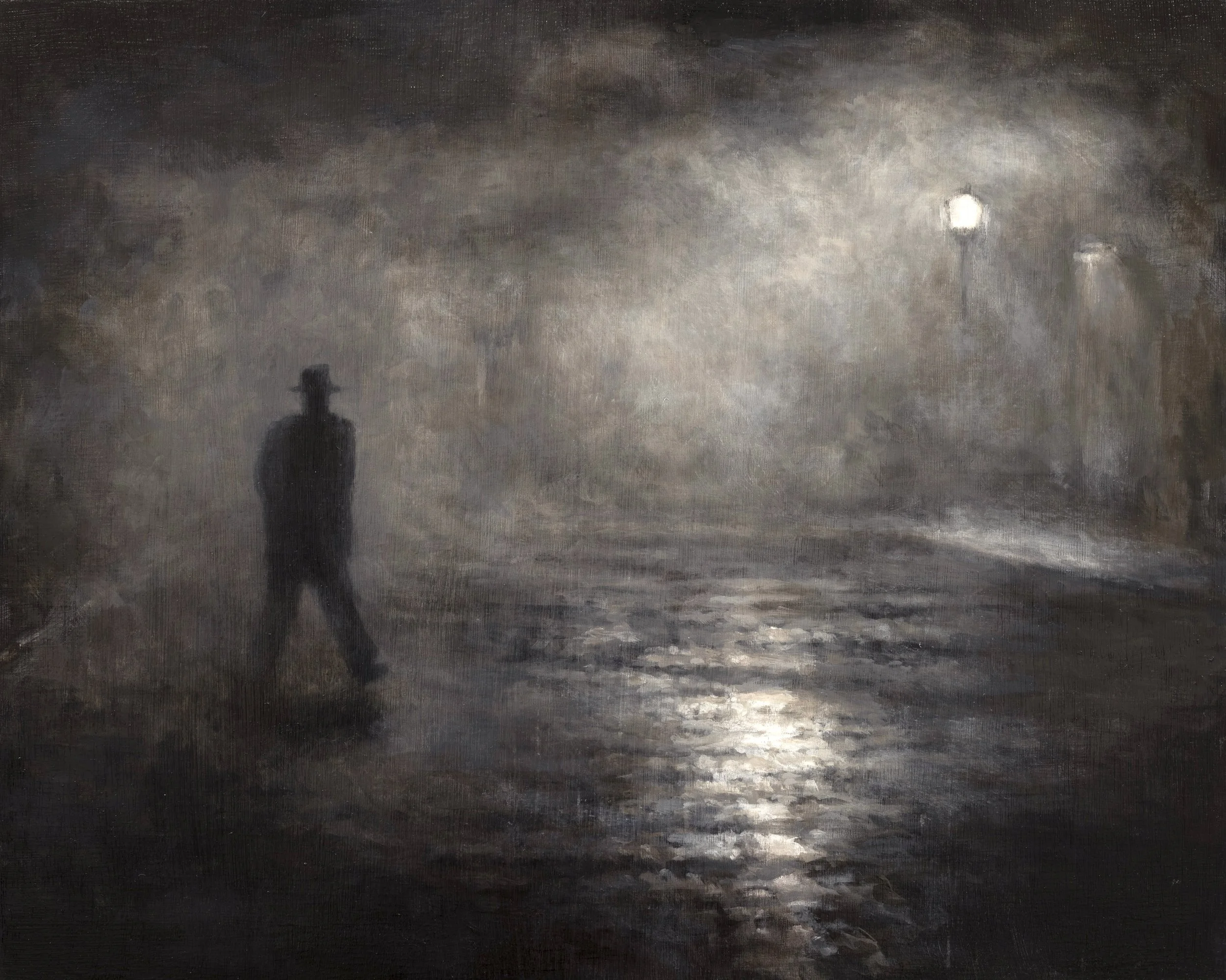 Study No. 1 from Casbah Noir_2025_oil on panel_16" x 20"