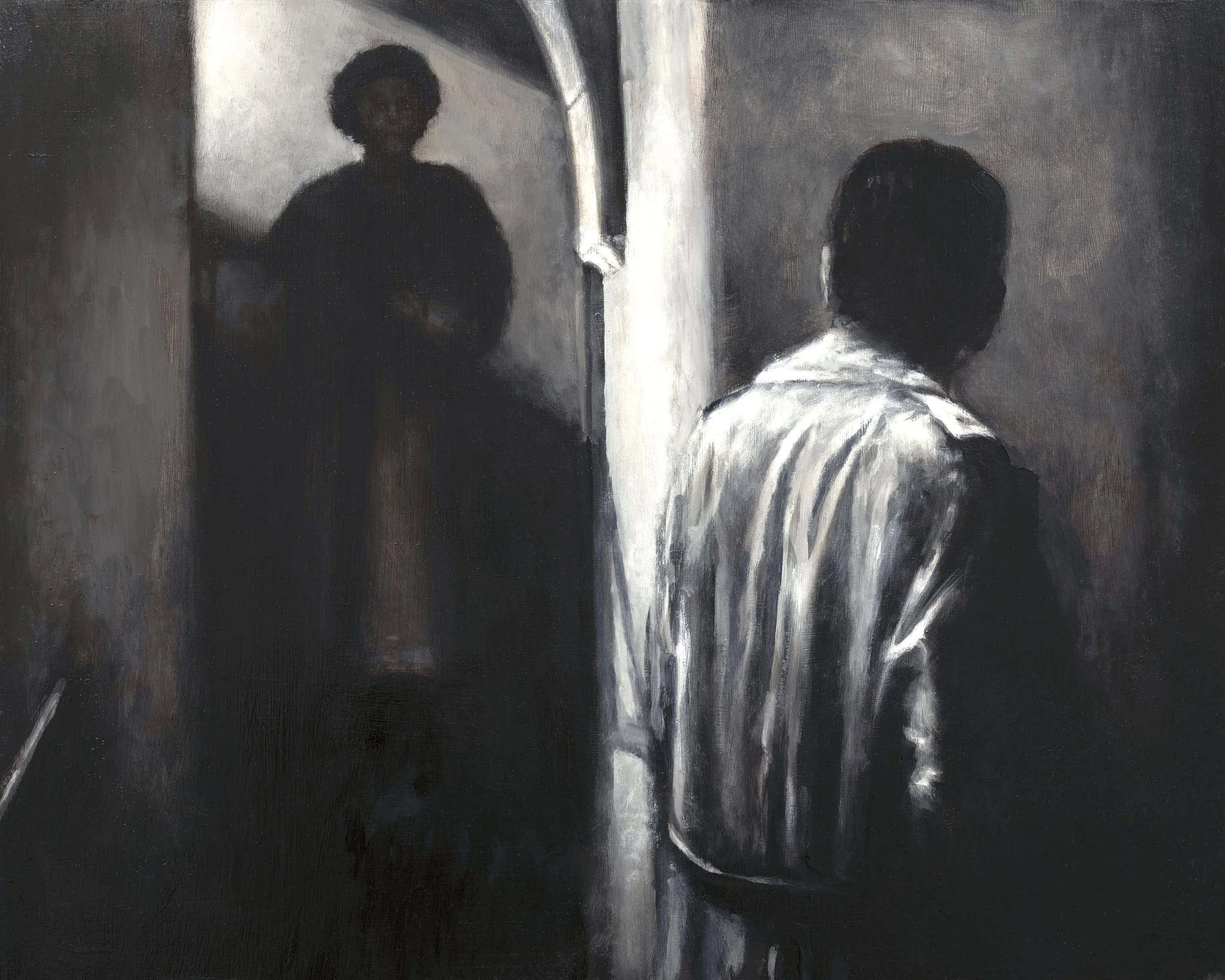 Above: Study No. 9 from Casbah Noir_2025_oil on panel_16" x 20"