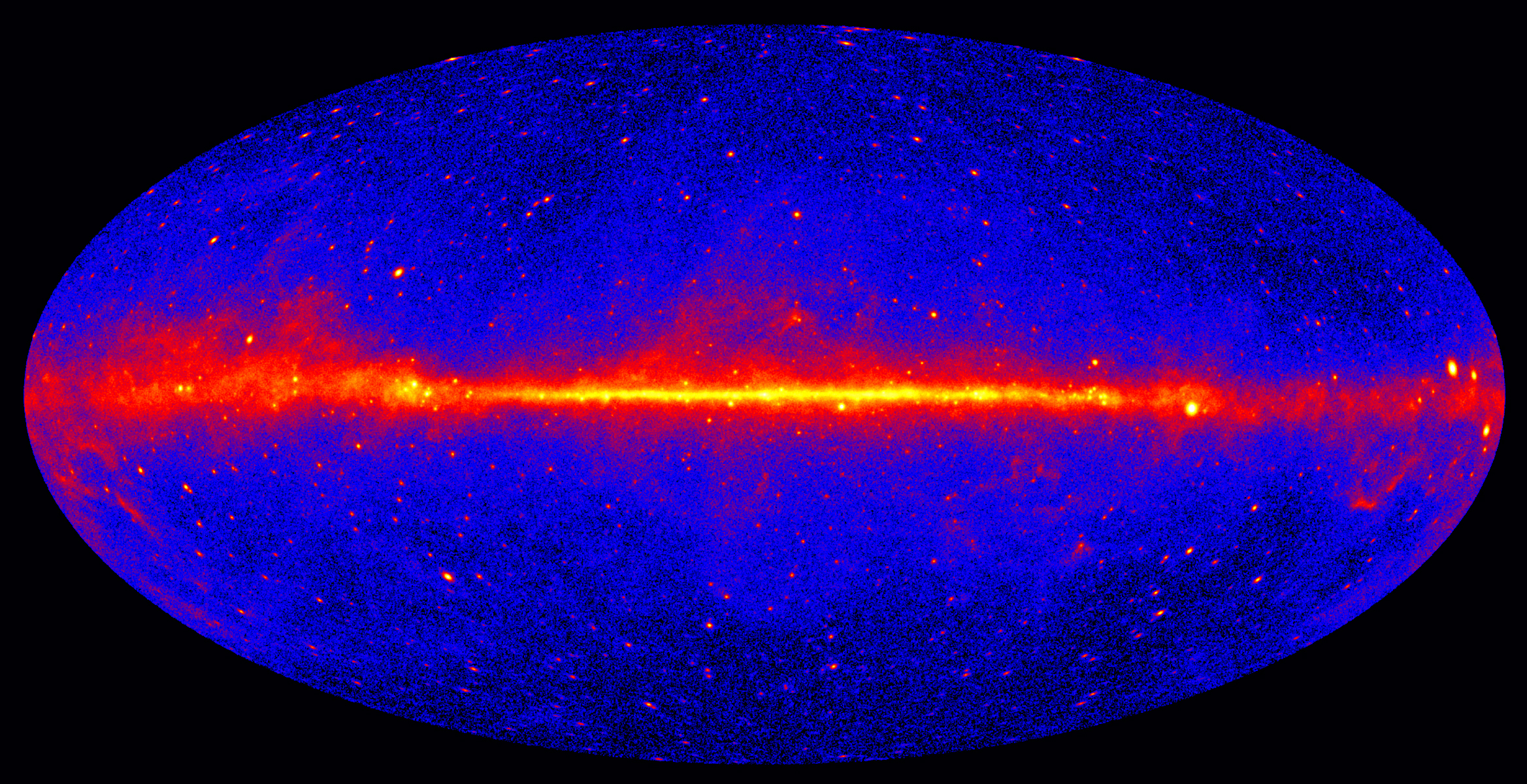  Signals of dark matter from annihilations at the centers of galaxies may be hiding in high-energy gamma-rays.   [Image: Fermi All-Sky Map] 