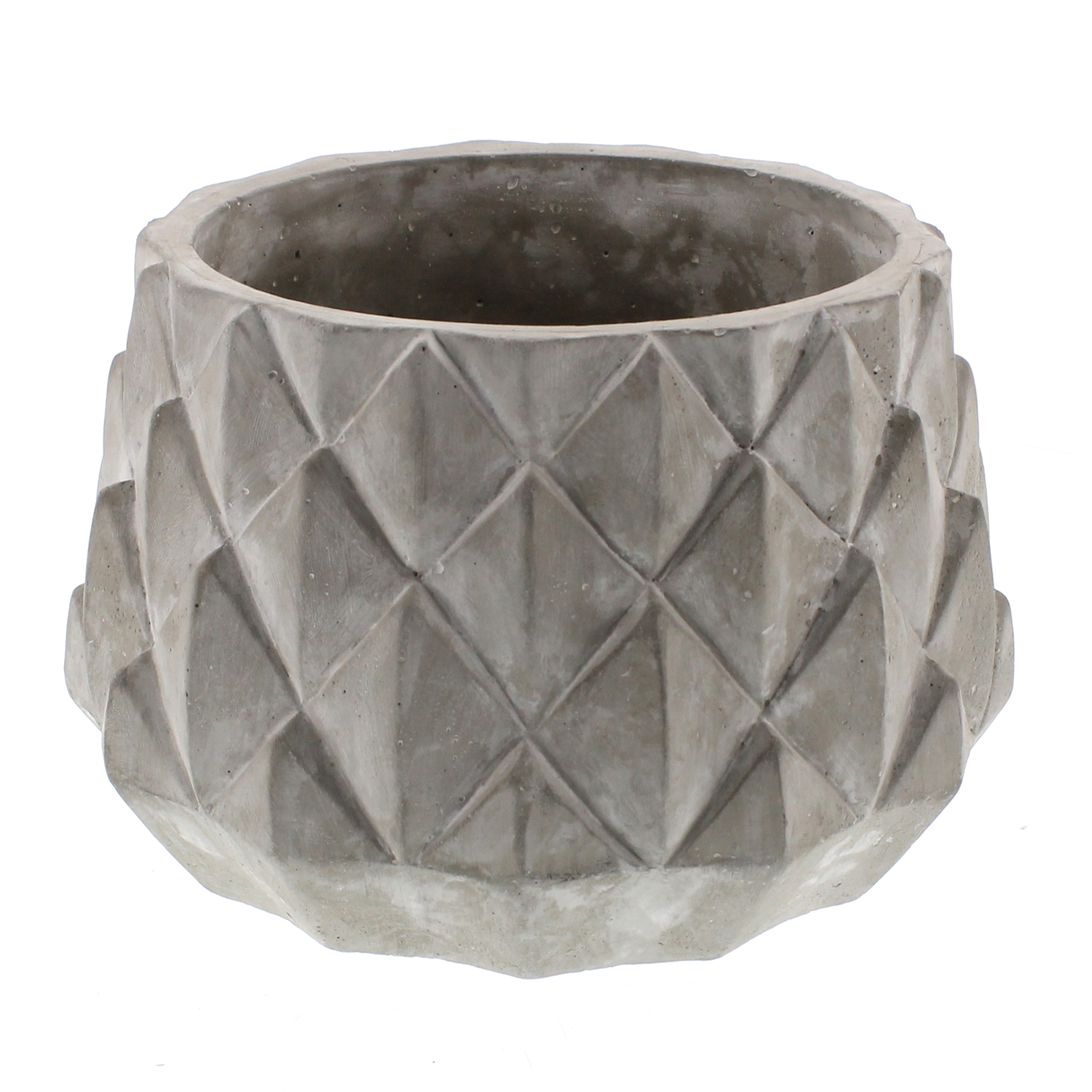 Sago Concrete Scalloped Planter Decor Object