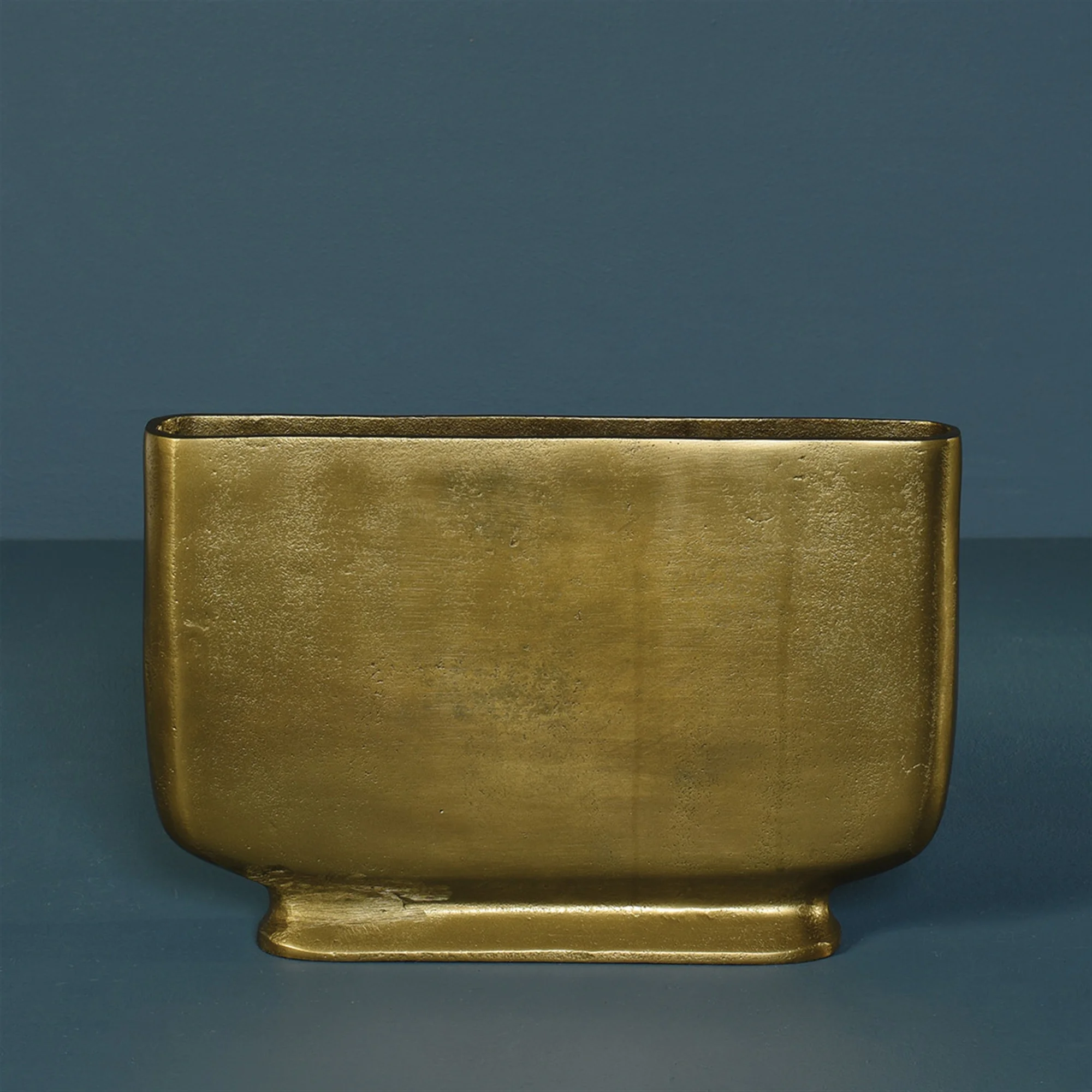 Brass Plated Sleek Decorative Vase