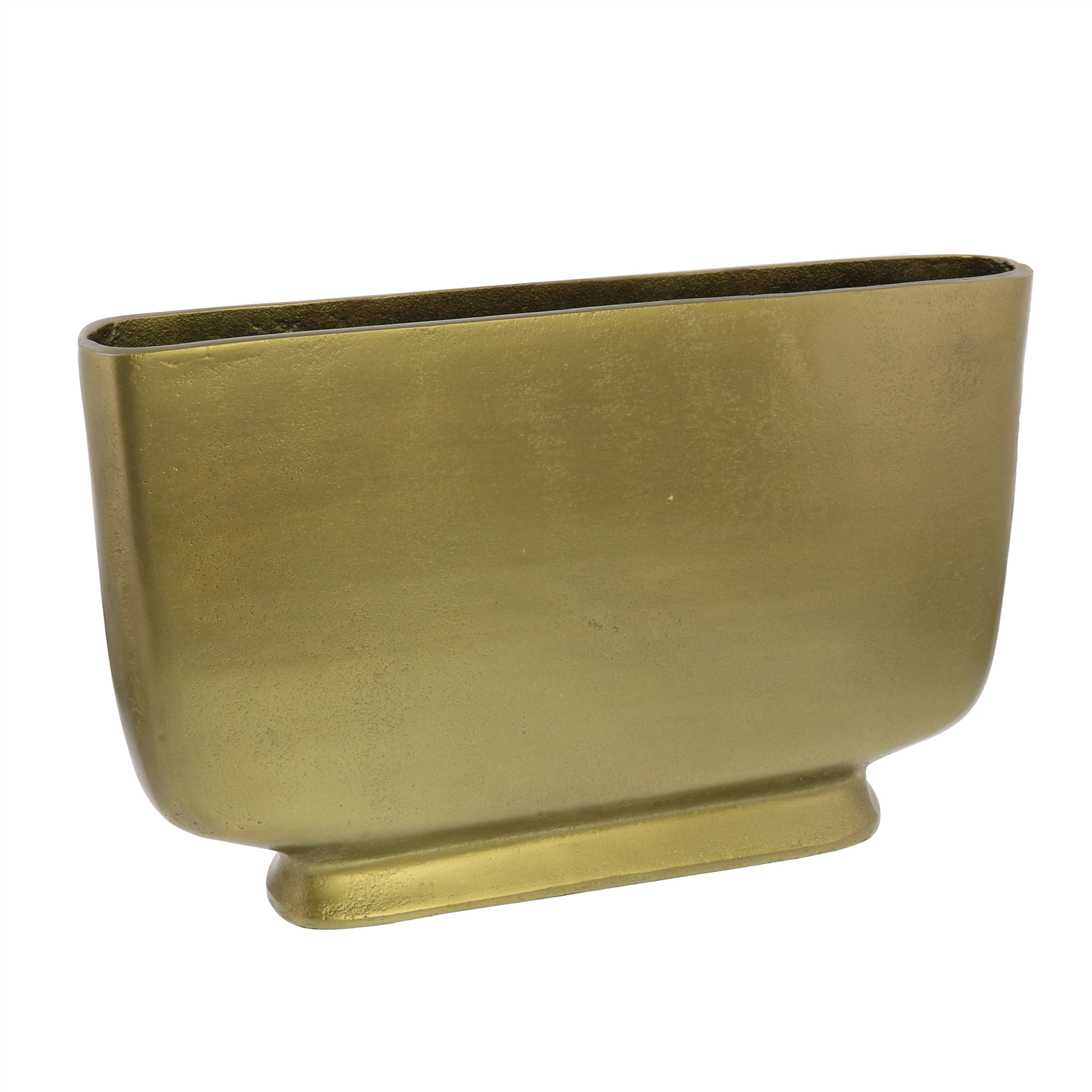Brass Plated Sleek Decorative Vase Small