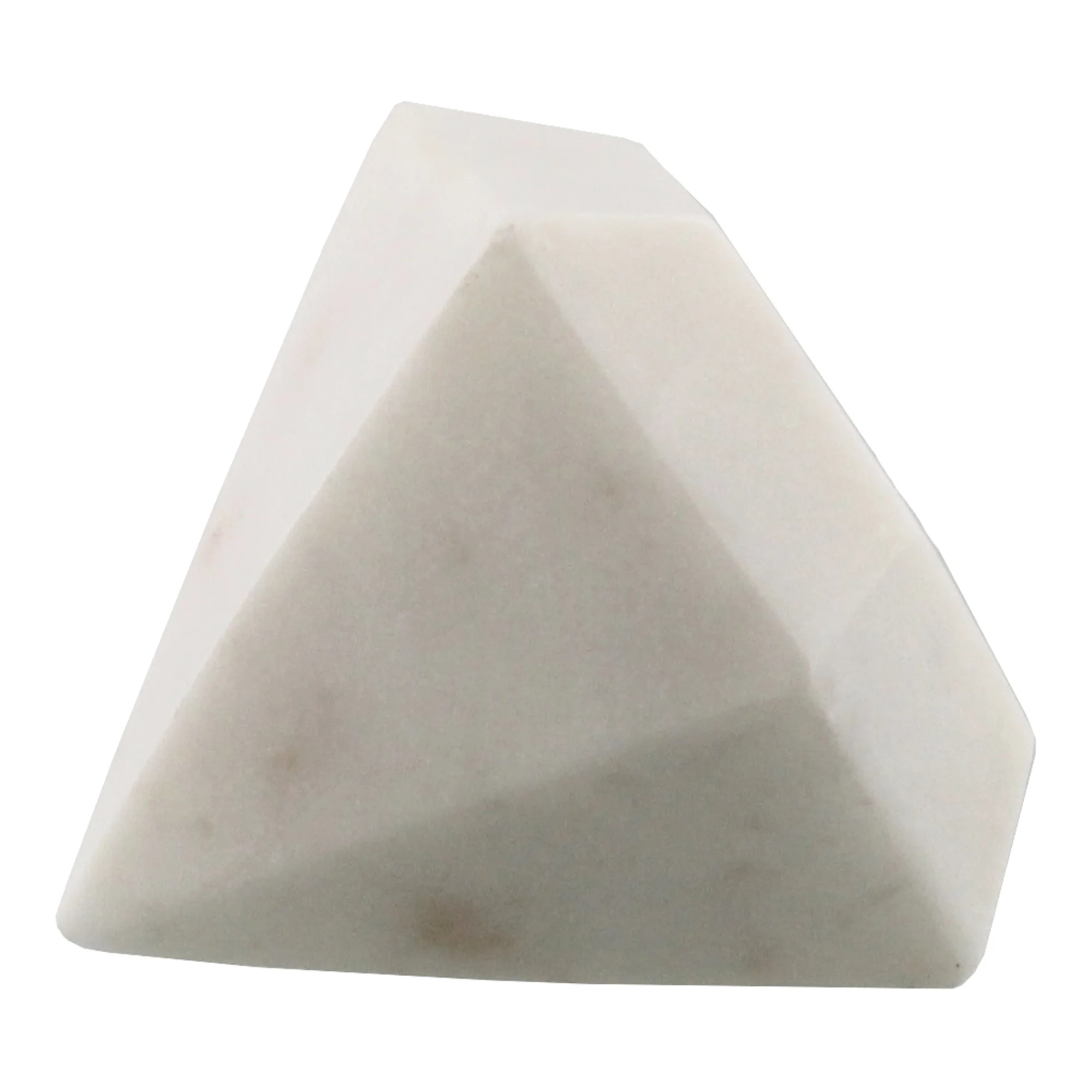Ivory Marble Soapstone Diamond Decor Object