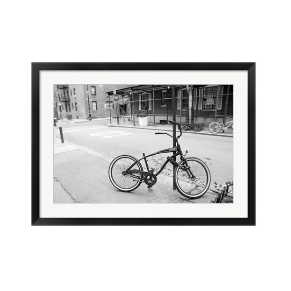 New York Village Bicycle Street Photography Framed Print