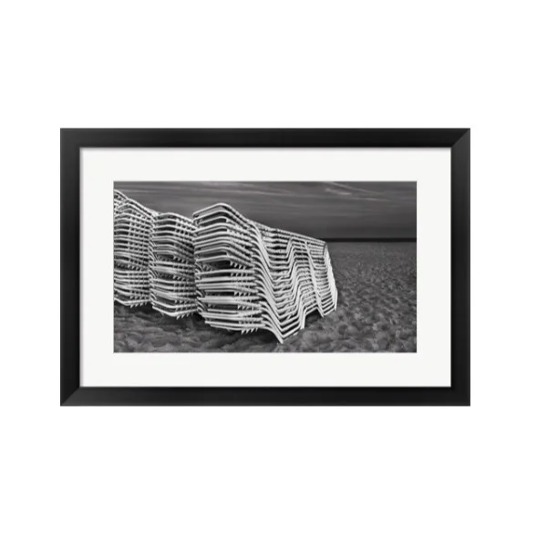 Black and White Framed Great Whites Framed Art Print by Geoffrey Ansel Agrons