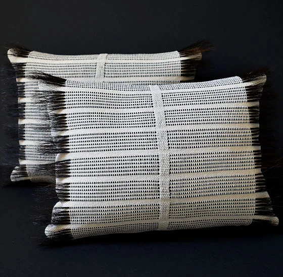 Horse Hair Woven Pillows Alexandra Kohl
