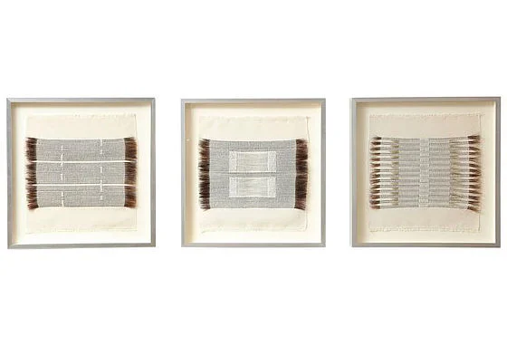 Handmade Horse Hair Woven Framed Wall Hangings Artist Collab Alexandra Kohl