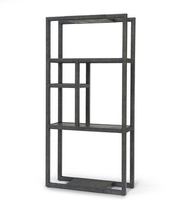 Adonai Rattan Wrapped Etagere Dark Grey