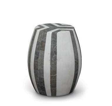 Dali Stone Stool Grey and White