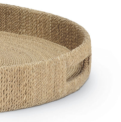 Natural Seagrass Rope Serving Tray Round