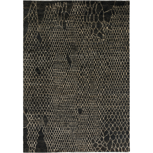 Black Tan Bjorn Snakeskin Jute Area Rug Collection