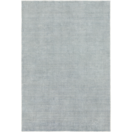 Pale Blue Italian Amalfi Coast Designer Viscose/Wool Indoor Rug Collection