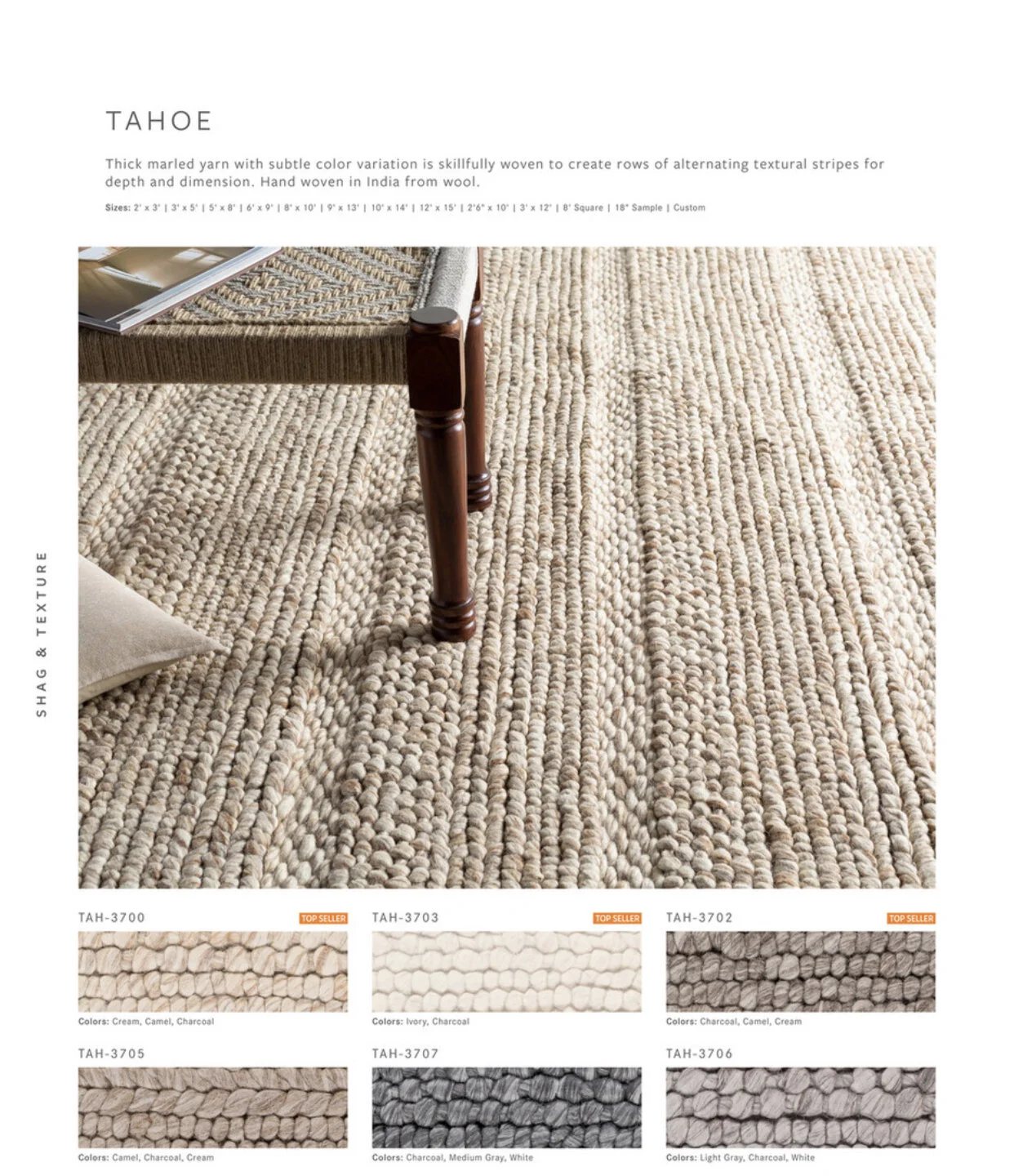 Tahoe Wool Designer Indoor Rug Collection