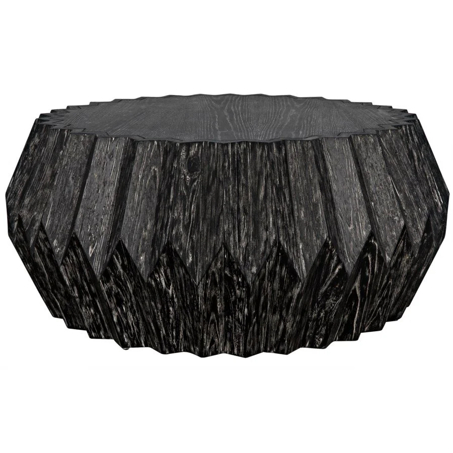 Cinder Black Cedar Round Coffee Table