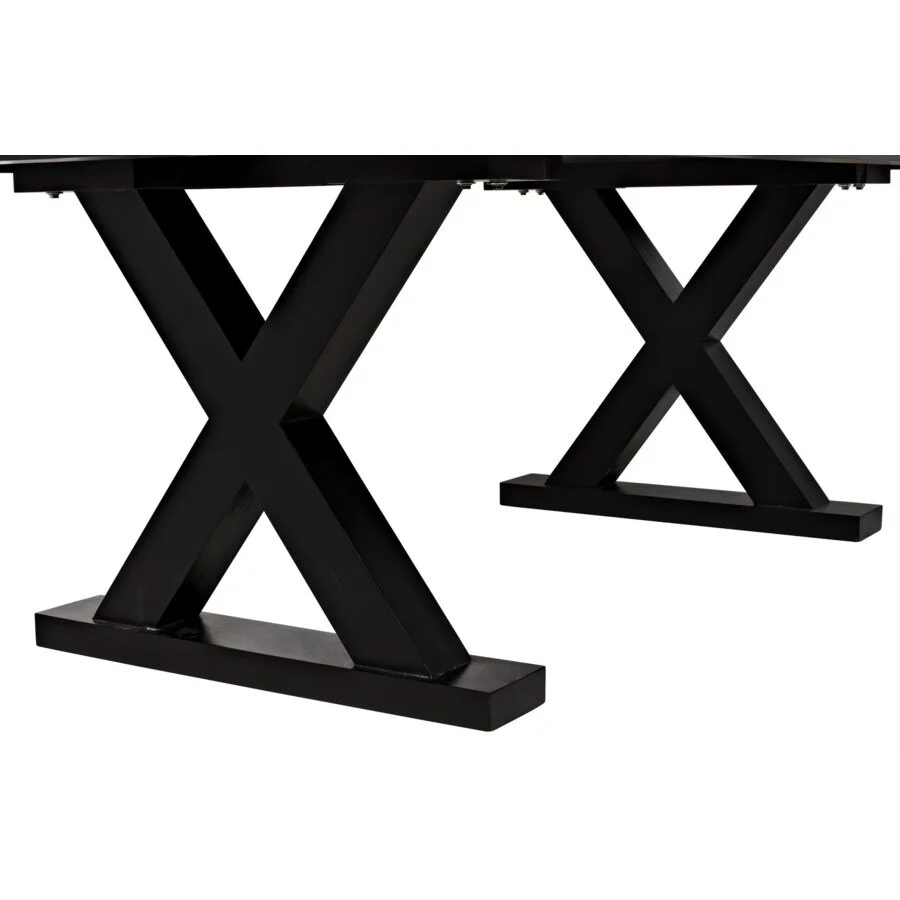 X Rectagular Dining Table Black