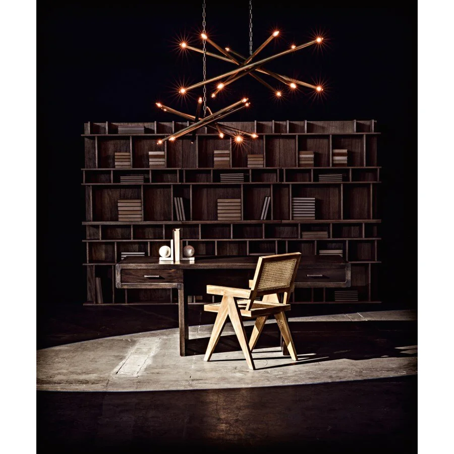 Jude Golden Teak Cane Chair