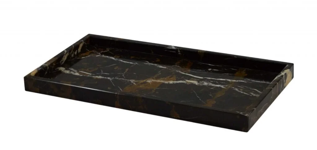 Black and Gold Marble Vanity Tray Designer Home Decor