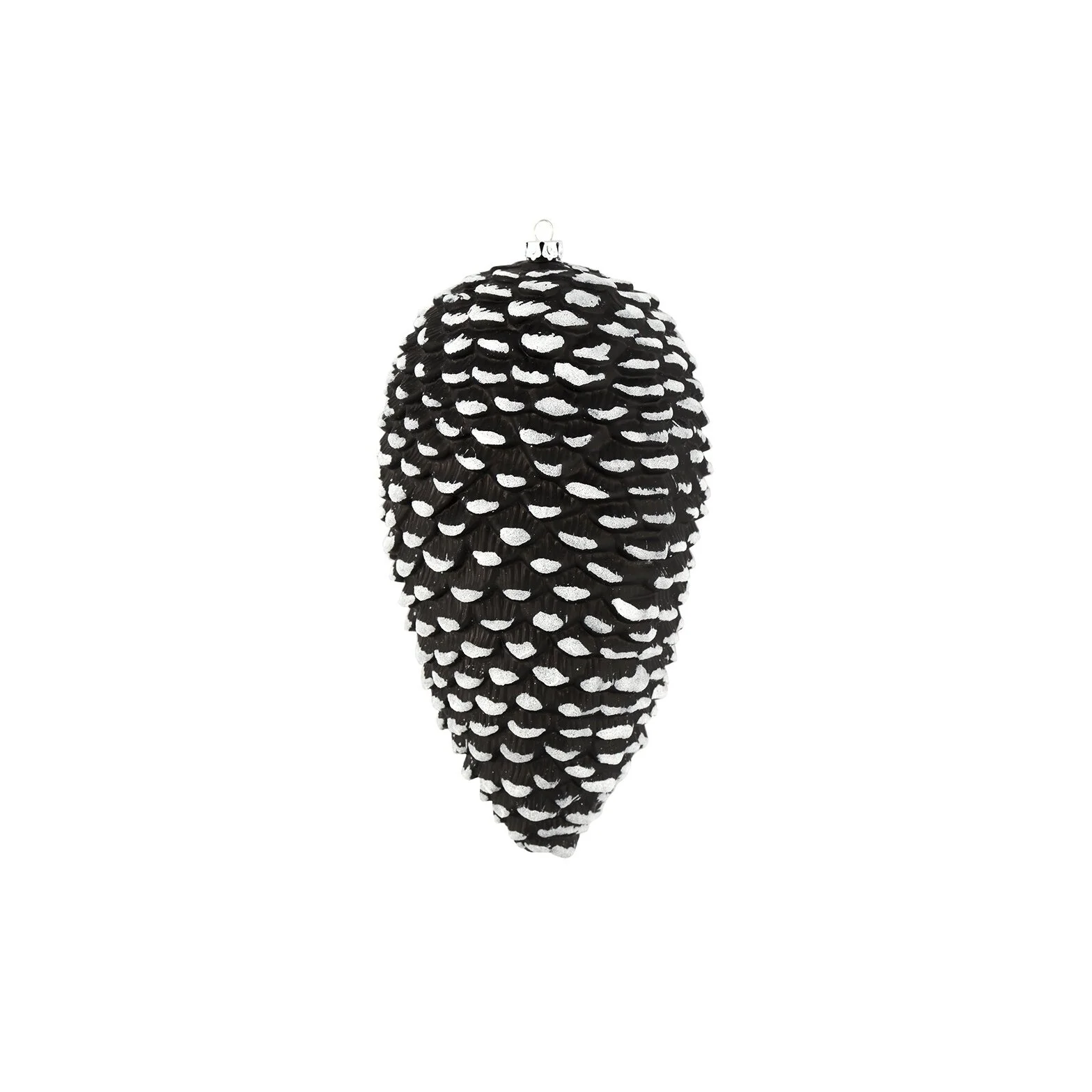 Black Glitter Large Pinecone Ornament
