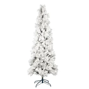 Holiday Home Decorating with Flocked Christmas Trees