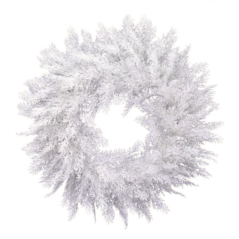 Brilliant White Cedar Pine Wreath