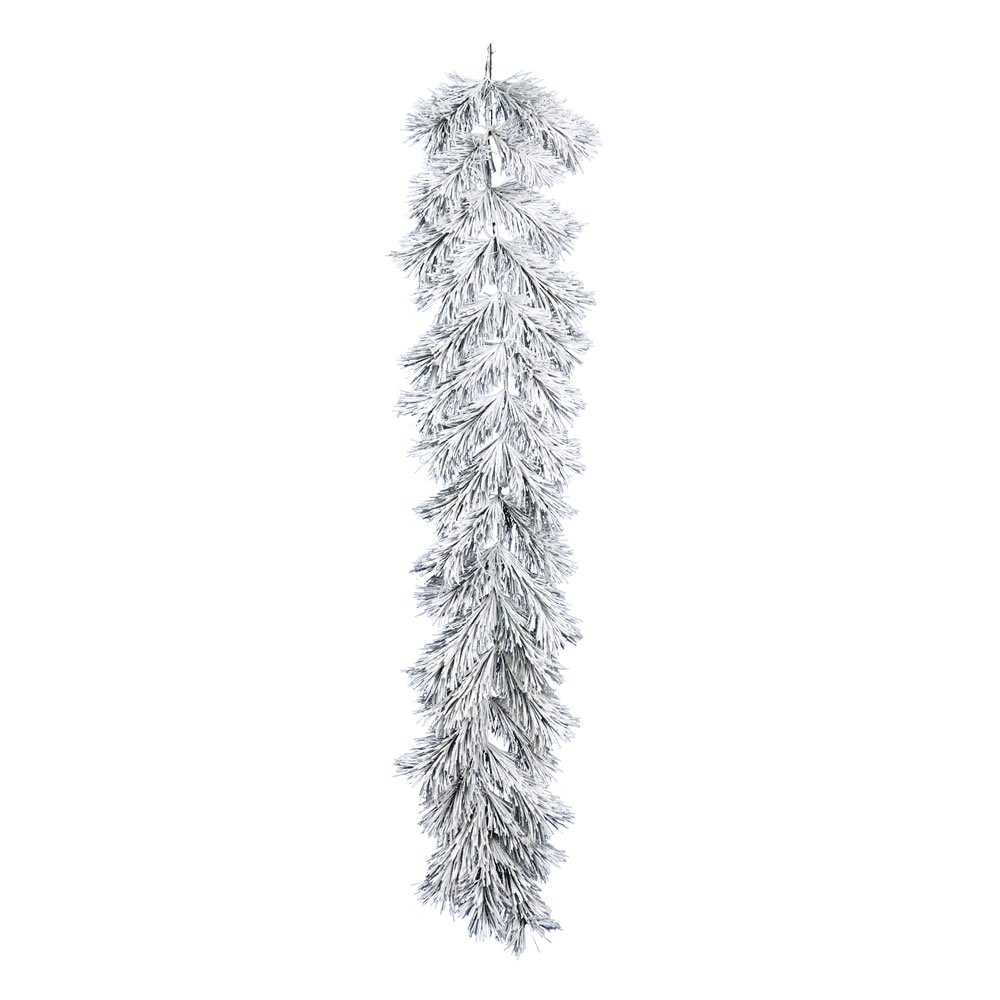 White Frosted Pine Garland