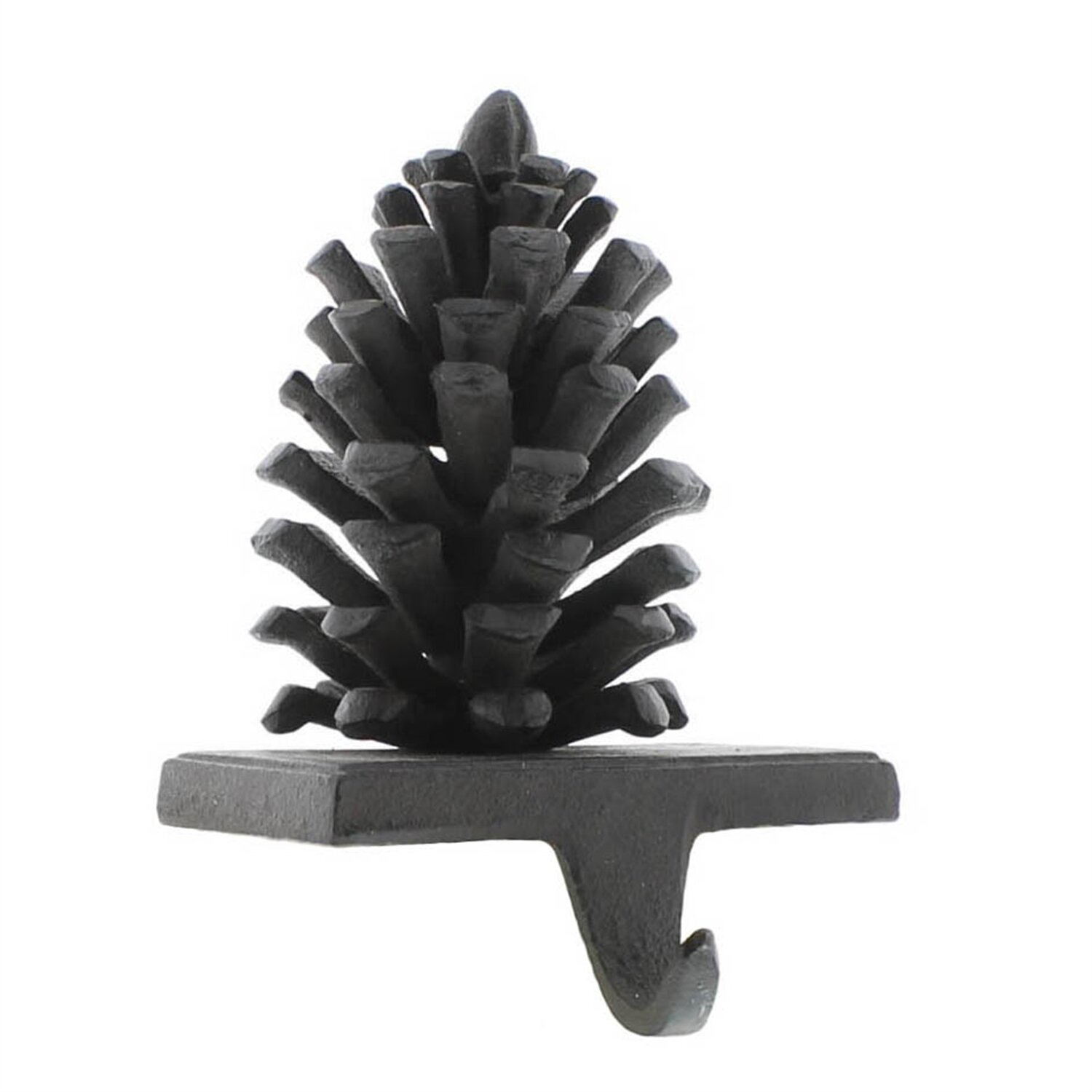 Rustic Bronze Cast Iron Pinecone Stocking Hook