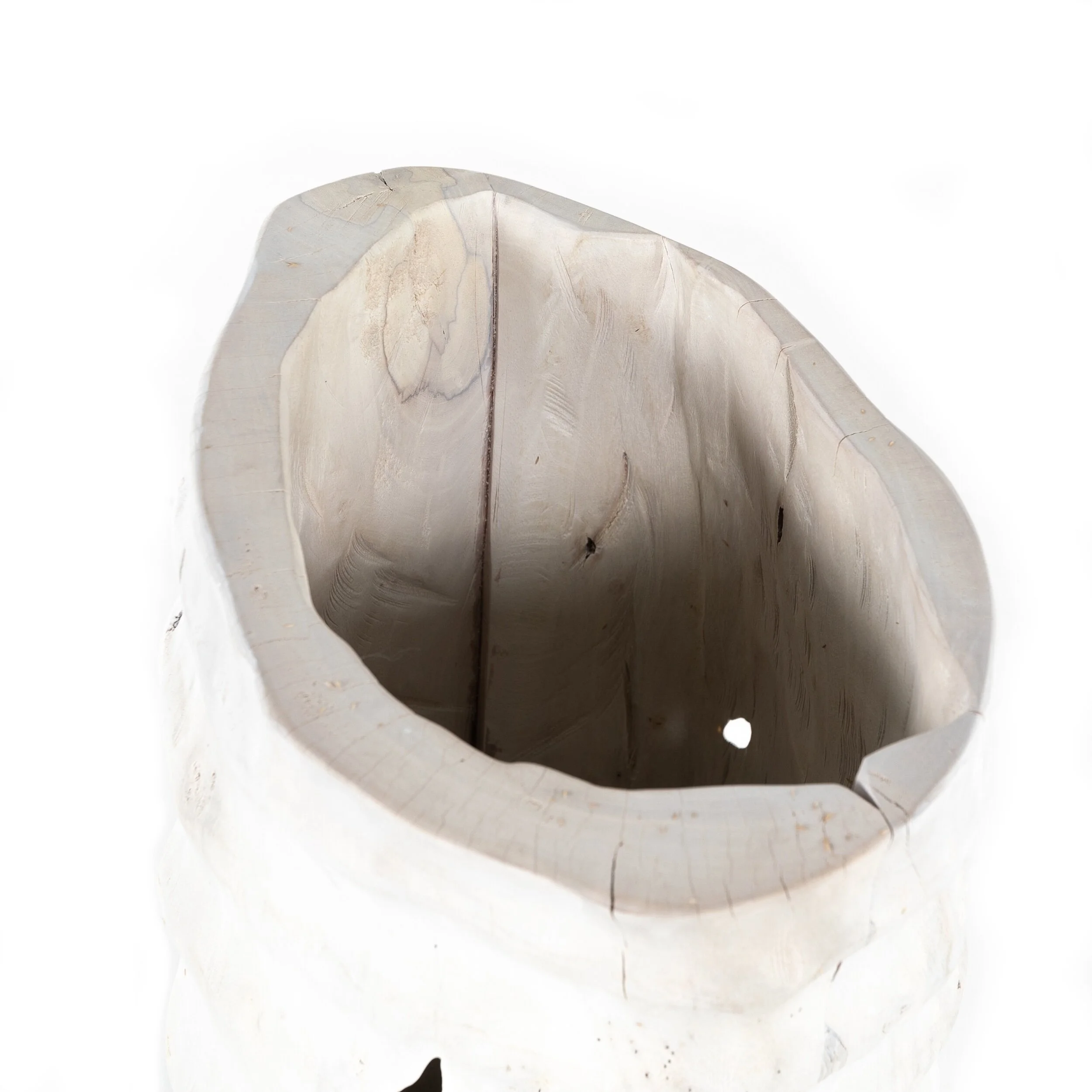 White Mixed Reclaimed Wood Floor Modern Vase Tall top