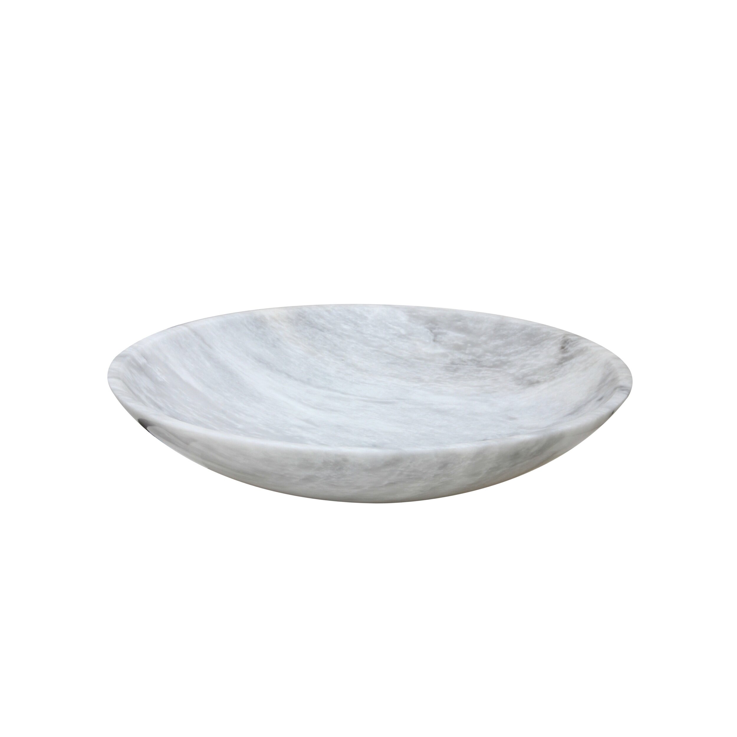 Tiffany Solid Marble Flared Ivory Classic Centerpiece Bowl